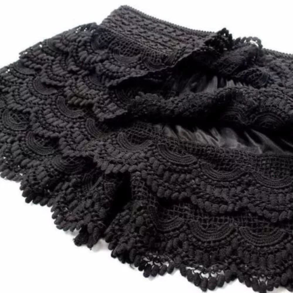 New Women's Cute Crochet Tiered Lace Shorts Skort